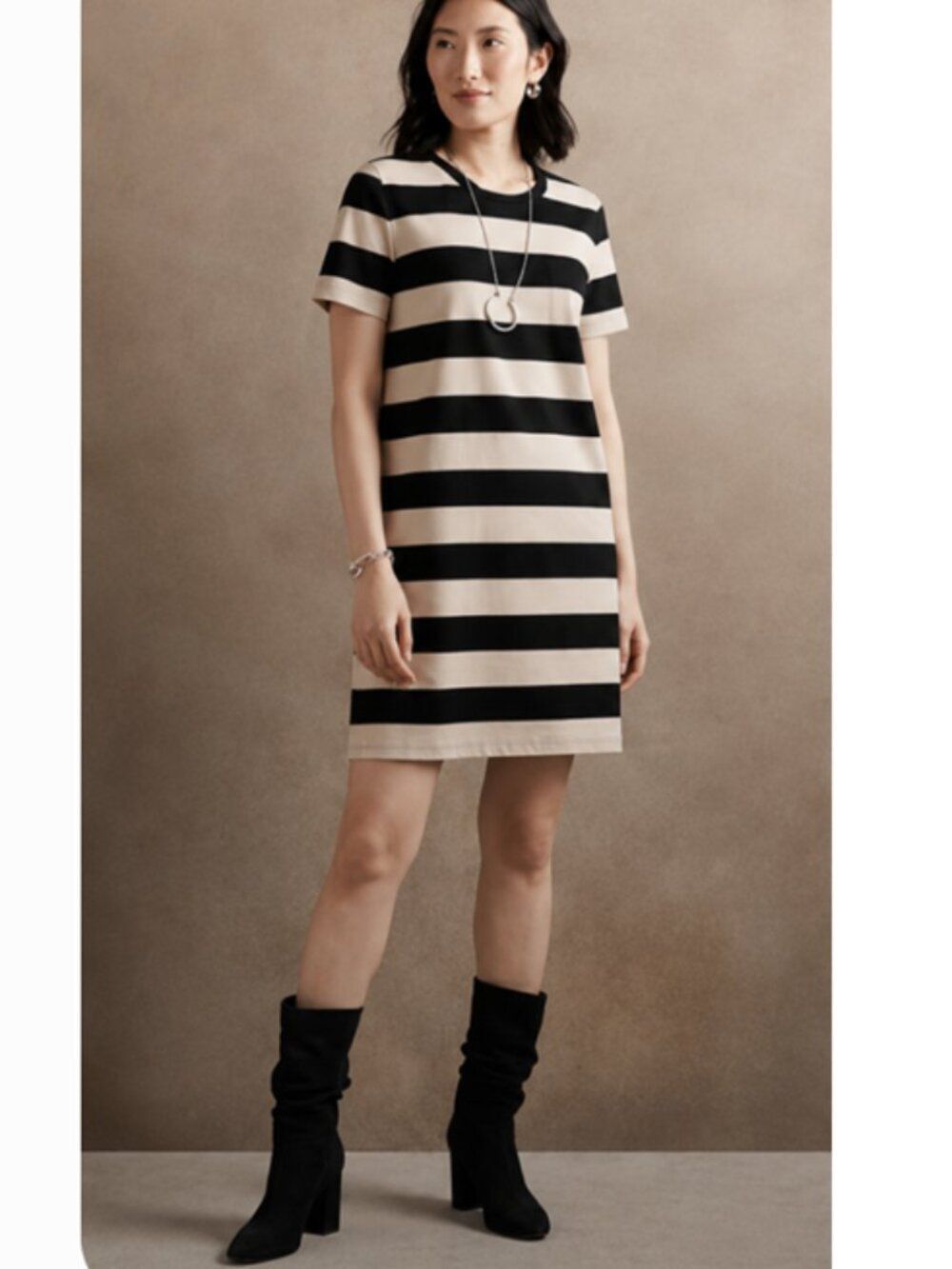 Banana Republic Factory Striped Mini T-Shirt Dress | NWT - Size M